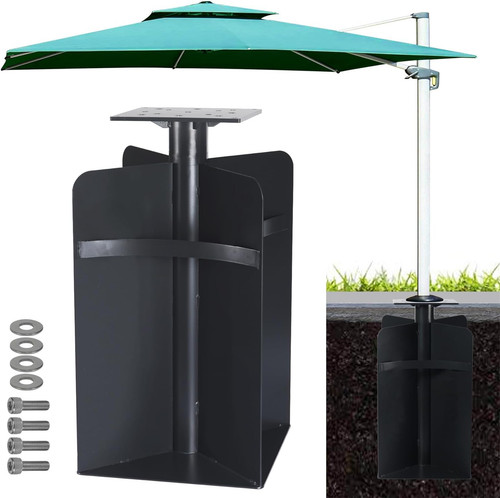 Ground umbrella base for - in-ground,