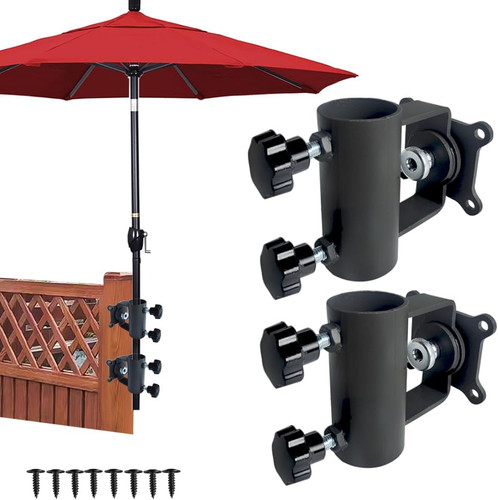 Pair patio umbrella clamp - of,