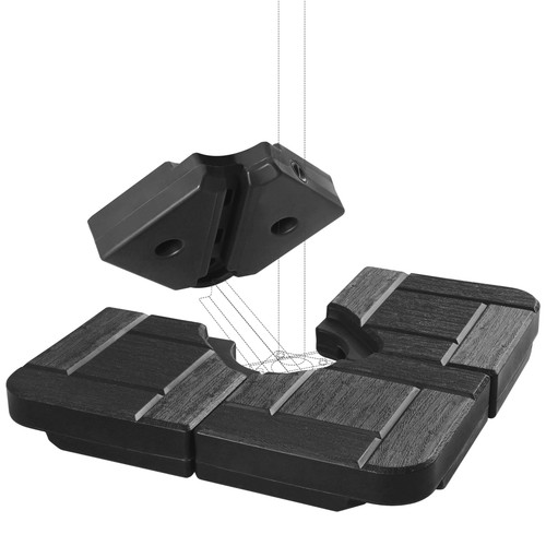 Black fruiteam 4pcs patio - fruiteam,